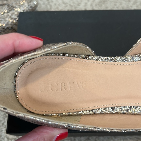 J. Crew Audrey Metallic Snakeskin Flats in Gold Brown, 7.5 - Picture 5 of 14